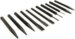 Mayhew - 11 Piece Punch & Chisel Set - 1/4 to 3/8" Chisel, 1/16 to 1/4" Punch, Hex Shank - Top Tool & Supply