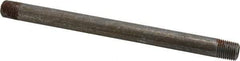 Made in USA - Schedule 80, 1/4" Diam x 7" Long Black Pipe Nipple - Threaded - Top Tool & Supply