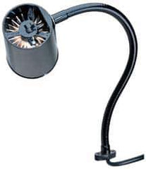 Made in USA - 18 Inch, Gooseneck, Direct Mounted, Incandescent, Black, General Purpose Task Light - 100 Watt, 120 Volt, Nonmagnifying - Top Tool & Supply