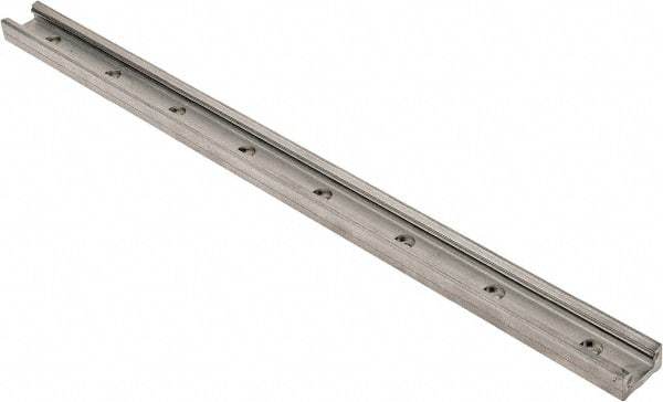 Pacific Bearing - 480mm OAL x 30mm Overall Width x 16mm Overall Height Self Lubricated Linear Guide Systems - 60mm Between Holes, 225 Lb. Capacity - Top Tool & Supply