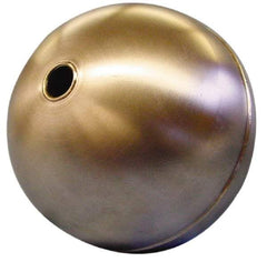 Made in USA - 12" Diam, Spherical, Tubed Through Connection, Metal Float - 1/2" Rod Thread, Stainless Steel, 500 Max psi, 14 Gauge - Top Tool & Supply