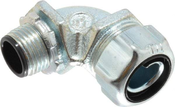 Thomas & Betts - 1/2" Trade, Steel Threaded Angled Liquidtight Conduit Connector - Insulated - Top Tool & Supply