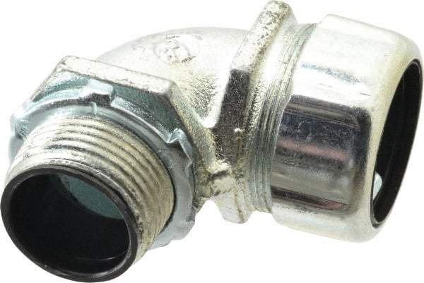 Thomas & Betts - 1" Trade, Steel Threaded Angled Liquidtight Conduit Connector - Insulated - Top Tool & Supply