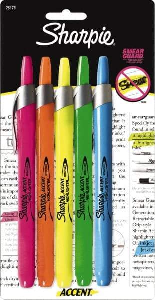 Sharpie - Assorted Colors, Highlighter - Chisel Tip, AP Nontoxic Ink - Top Tool & Supply