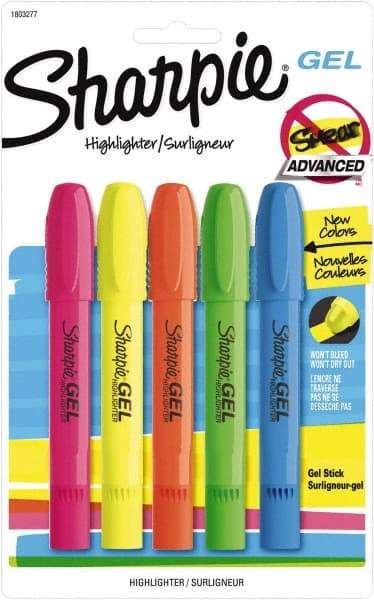 Sharpie - Assorted Colors, Highlighter - Chisel Tip, AP Nontoxic Ink - Top Tool & Supply