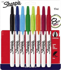 Sharpie - Assorted Colors, Permanent Marker - Retractable Fine Tip, AP Nontoxic Ink - Top Tool & Supply