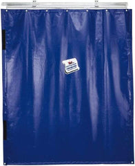 TMI, LLC - 24' Door Width x 10' Door Height PVC Solid Industrial Curtain Kit - Blue - Top Tool & Supply