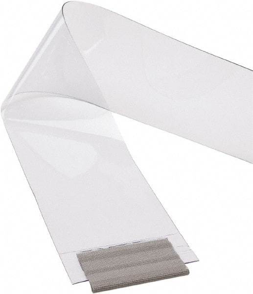 TMI, LLC - Clear Smooth with Reinforced Bonded Bead Replacement Strips, Armor Bond Dock Curtain Strips - 12" Wide x 12' Long x 1/8" Thick, PVC - Top Tool & Supply