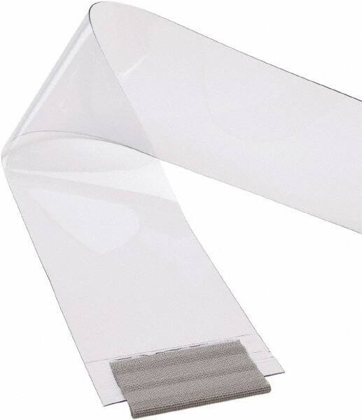 TMI, LLC - Clear Smooth with Reinforced Bonded Bead Replacement Strips, Armor Bond Dock Curtain Strips - 12" Wide x 8' Long x 1/8" Thick, PVC - Top Tool & Supply