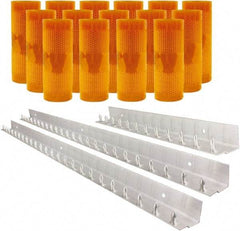 Aleco - 10' Door Width x 10' Door Height PVC AmberTech Anti-Insect Strip Door Kit - Amber - Top Tool & Supply