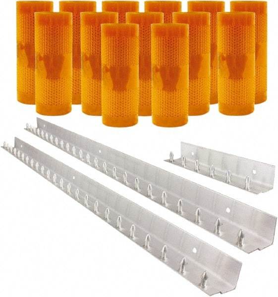 Aleco - 9' Door Width x 9' Door Height PVC AmberTech Anti-Insect Strip Door Kit - Amber - Top Tool & Supply