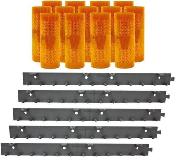 Aleco - 9' Door Width x 9' Door Height PVC AmberTech Anti-Insect Strip Door Kit - Amber - Top Tool & Supply