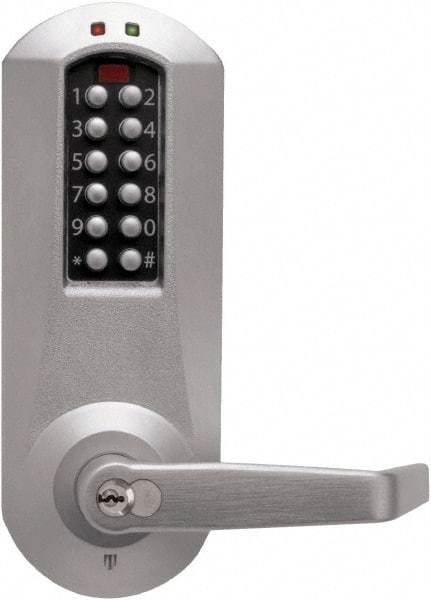 Kaba Access - Combination Entry with Key Override Lever Lockset for 1-3/8 to 2-1/4" Thick Doors - 2-3/4" Back Set, 6 or 7 Pin Length Best & Compatible (Core Not Included) Cylinder, Satin Chrome Finish - Top Tool & Supply