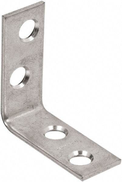 National Mfg. - 1-1/2" Long x 5/8" Wide, Steel, Corner Brace - Zinc Plated - Top Tool & Supply