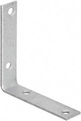 National Mfg. - 4" Long x 7/8" Wide, Galvanized Steel, Corner Brace - Galvanized - Top Tool & Supply