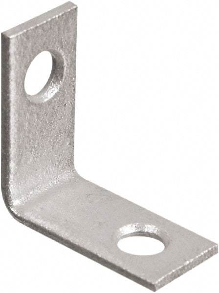 National Mfg. - 1" Long x 1-1/2" Wide, Galvanized Steel, Corner Brace - Galvanized - Top Tool & Supply