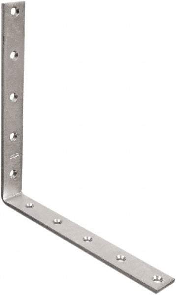 National Mfg. - 10" Long x 1-1/4" Wide, Steel, Corner Brace - Zinc Plated - Top Tool & Supply