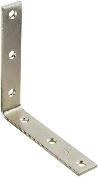 National Mfg. - 6" Long x 1-1/8" Wide, Steel, Corner Brace - Zinc Plated - Top Tool & Supply