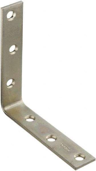 National Mfg. - 5" Long x 1" Wide, Steel, Corner Brace - Zinc Plated - Top Tool & Supply