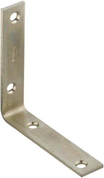 National Mfg. - 4 Inch Long x 7/8 Inch Wide, Steel, Corner Brace - Zinc Plated - Top Tool & Supply