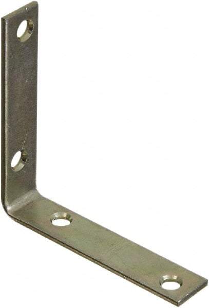 National Mfg. - 3-1/2" Long x 3/4" Wide, Steel, Corner Brace - Zinc Plated - Top Tool & Supply