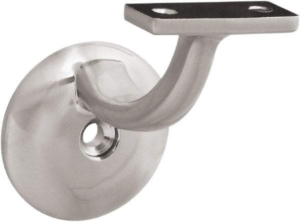 National Mfg. - 250 Lb Capacity, Satin Nickel Coated, Handrail Bracket - 3" Long, 6.4" High, 0.900" Wide - Top Tool & Supply