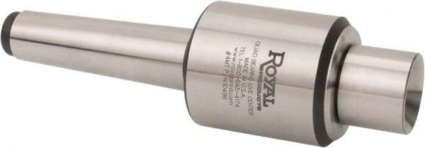 Royal Products - MT5 Morse Taper, 2.45" Head Diam Live Center - 5,000 Max RPM, 2.78" Head Length, 1-1/2" Point Diam, 1-1/4" Point Len, 2,240 Lb Max Workpc, Female Point - Top Tool & Supply