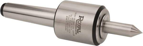 Royal Products - MT4 Morse Taper, 2.45" Head Diam Live Center - 5,000 Max RPM, 2.78" Head Length, 3/4" Point Diam, 2.35" Point Len, 925 Lb Max Workpc, Long Point - Top Tool & Supply