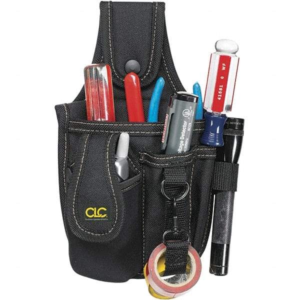 CLC - Cell Phone Holster with 4 Pockets - Ballistic Polyester, Black, 5" Wide x 6" High x 1-1/2" Deep - Top Tool & Supply