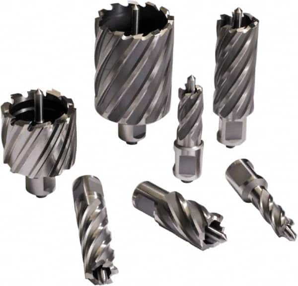 Cleveland Steel Tool - 2-1/8" Diam x 3" Deep Carbide-Tipped Annular Cutter - Top Tool & Supply