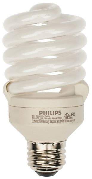 Philips - 23 Watt Fluorescent Residential/Office Medium Screw Lamp - 3,500°K Color Temp, 1,600 Lumens, 120 Volts, EL/mDT, 10,000 hr Avg Life - Top Tool & Supply