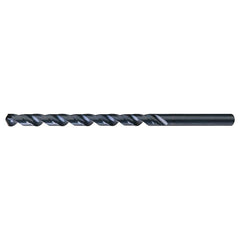 Extra Length Drill Bit: 0.2188″ Dia, 118 °, High Speed Steel Oxide Finish, 9″ Flute Length, 12″ OAL, Spiral Flute, Straight-Cylindrical Shank, Series 1806