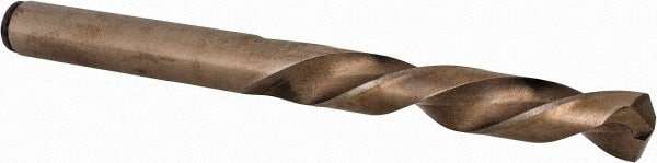 Mechanics Drill Bit: 5/16″ Dia, 135 ™, Cobalt, Straight-Cylindrical Shank, Split Point Gold Finish, 3-3/4″ OAL, LH Cut, Series 1880