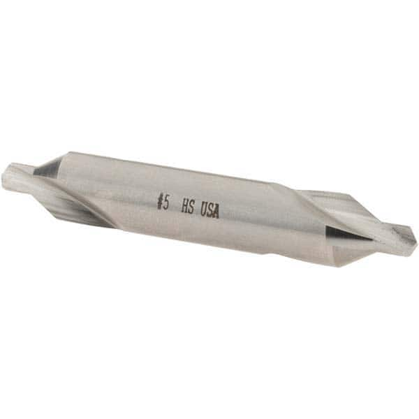 Cle-Line - #5 Plain Cut 60° Incl Angle High Speed Steel Combo Drill & Countersink - Top Tool & Supply