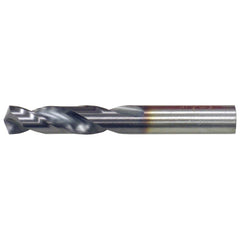 Screw Machine Length Drill Bit: 0.1772″ Dia, 135 °, Cobalt TiCN Finish, Right Hand Cut, Spiral Flute, Straight-Cylindrical Shank, Series 2133-TC