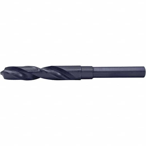 Reduced Shank Drill Bit: 1-5/16'' Dia, 1/2'' Shank Dia, 118  ™, High Speed Steel 6'' OAL, Coated Finish, Weldon Shank, RH Cut, Series 1681