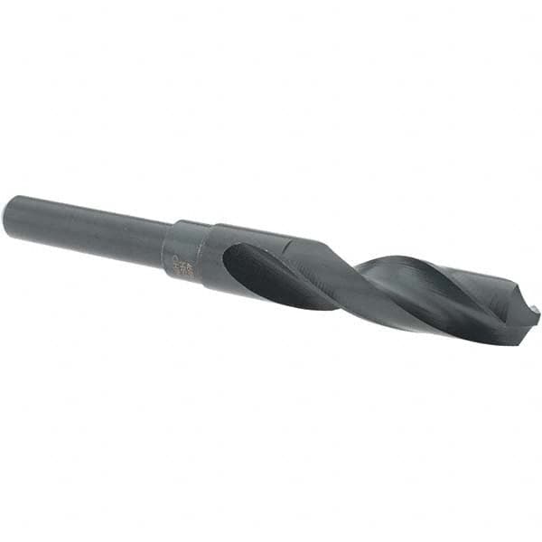 Reduced Shank Drill Bit: 45/64'' Dia, 1/2'' Shank Dia, 118  ™, High Speed Steel 6'' OAL, Coated Finish, Straight-Cylindrical Shank, RH Cut, Series 1680