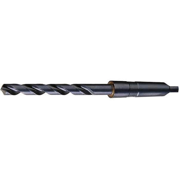 Taper Shank Drill Bit: 0.9844″ Dia, 3MT, 118 °, High Speed Steel Oxide Finish, 11″ OAL, Standard Point, Spiral Flute