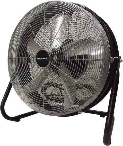 Maxess Climate Control Technologies - 18" Blade, 5/64 hp, 1,550, 2,000 & 2,680 CFM, Oscillating Industrial Circulation Fan - Floor Stand, 120 Volts, 3 Speed - Top Tool & Supply