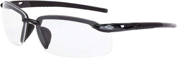 CrossFire - +2, Smoke Gray Lenses, Scratch Resistant, Frameless Magnifying Safety Glasses - UV Protection - Top Tool & Supply