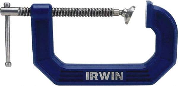 Irwin - Heavy-Duty 2" Max Opening, 1-5/16" Throat Depth, Standard C-Clamp - Standard Throat Depth - Top Tool & Supply