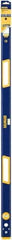 Irwin - 48" Long 3 Vial Box Beam Level - Aluminum, Blue/Yellow, 1 Level & 2 Plumb Vials - Top Tool & Supply