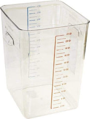 Rubbermaid - Rectangular, Clear Polycarbonate Food Storage Container - 14.4" High x 10-1/2" Wide x 11.3" Long - Top Tool & Supply