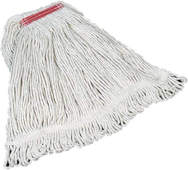 Rubbermaid - Red Head Band, Large Cotton Loop End Mop Head - 4 Ply, Screw On Connection - Top Tool & Supply