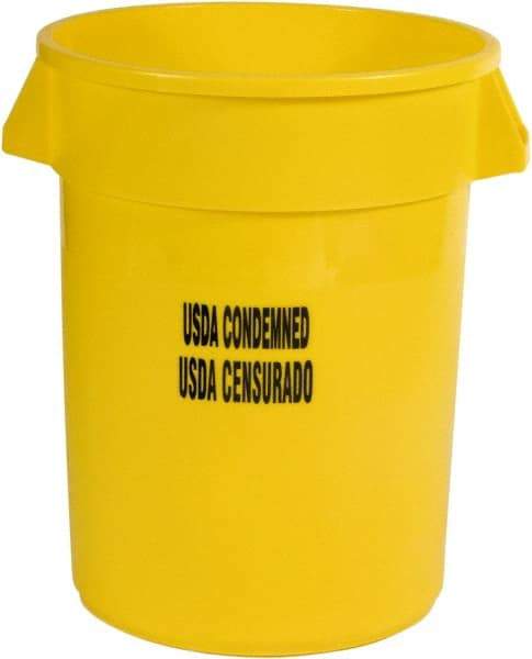 Rubbermaid - Round, Yellow Food Storage Container - 27.3" High x 22" Wide - Top Tool & Supply