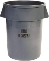 Rubbermaid - Round, Gray Food Storage Container - 31-1/2" High x 24" Wide - Top Tool & Supply