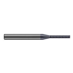 Variable Helix End Mills for Exotic Alloys - Finishers - 0.1250″ (1/8″) Cutter Diameter × 0.6250″ (5/8″) Length of Cut Carbide Square End Mill Finisher for Exotic Alloys, 7 Flutes, AlTiN Nano Coated - Exact Industrial Supply