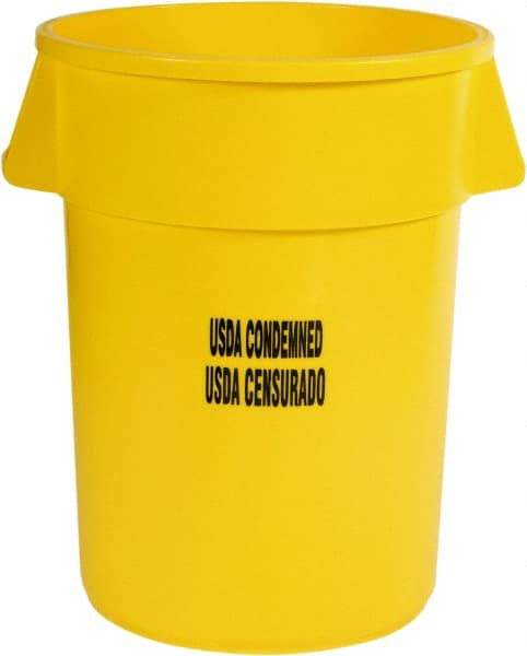 Rubbermaid - Round, Yellow Food Storage Container - 31-1/2" High x 24" Wide - Top Tool & Supply