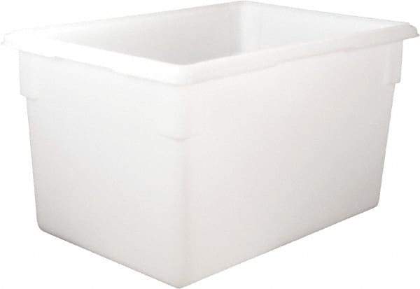 Rubbermaid - Rectangular, White Polyethylene Food Tote Box - 15" High x 18" Wide x 26" Long, with Snap-On Lid - Top Tool & Supply