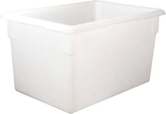 Rubbermaid - Rectangular, White Polyethylene Food Tote Box - 15" High x 18" Wide x 26" Long, with Snap-On Lid - Top Tool & Supply